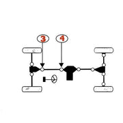 Polaris Diesel / Sportsman / Worker Front Driveshaft U-Joint Set 2200771