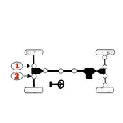 Kawasaki Mule 2510 Rear Axle U-Joint Set 49050-0023