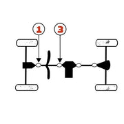 Can Am Outlander 400 Rear Driveshaft U-Joint Set 715900183