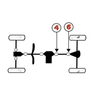 Kawasaki Teryx 800 / 750 / Mule Pro Rear Driveshaft U-Joint Set 49050-1060