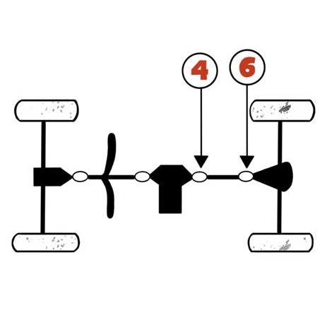 Polaris UTV Rear Driveshaft U-Joint Set 3235500
